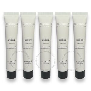 5 PACK Aloette Hand & Body Silk Lotion Lightweight & Gentle Moisturizer 0.74 oz